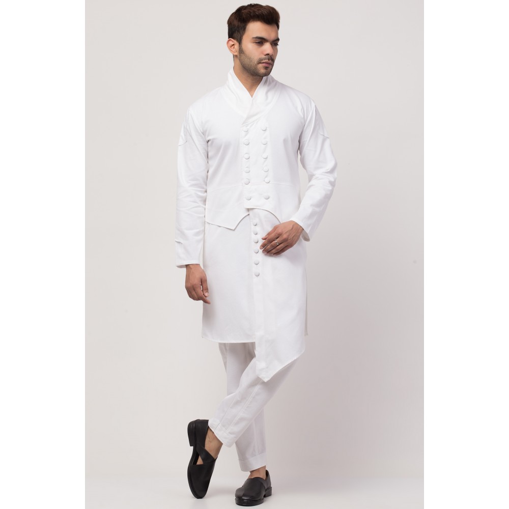 Waistcoat hot sale kurta style